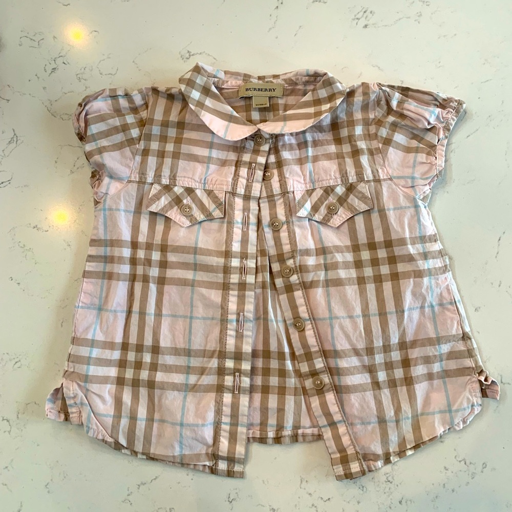 Toddler Burberry Button Up